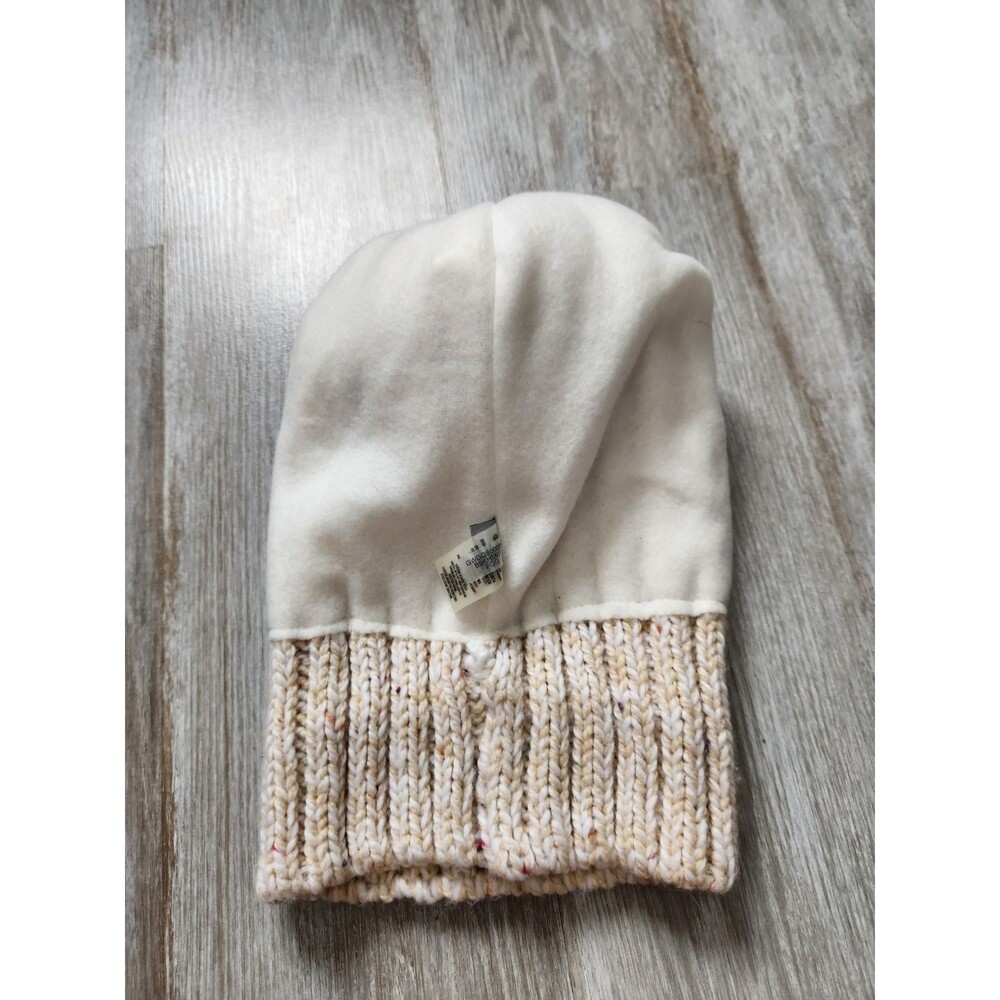 G.H. Bass Fleece Lined Knit Beanie Oatmeal Speckled Pom Pom Unisex Adult OS EUC - Picture 7 of 9